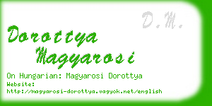 dorottya magyarosi business card